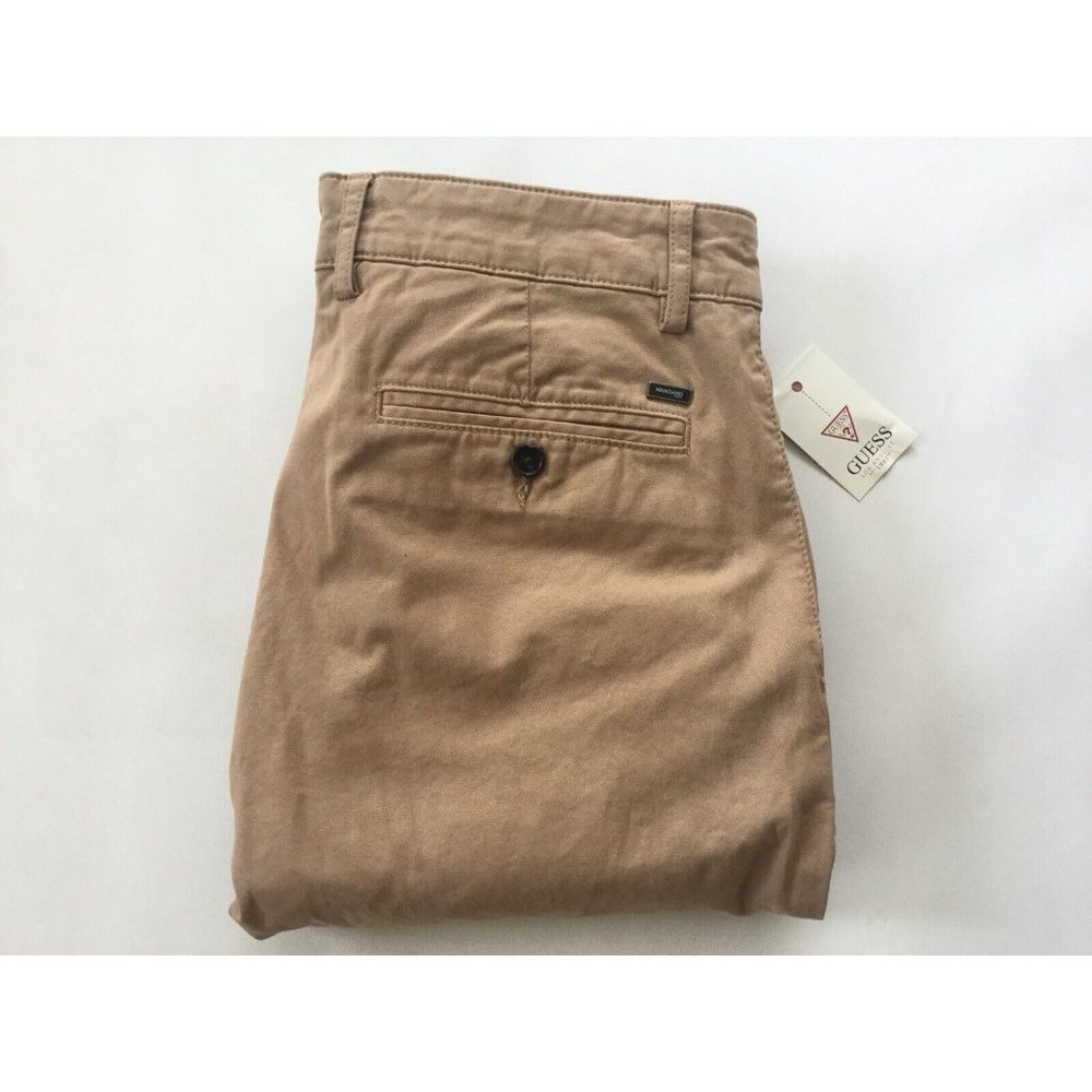 Guess By Marciano Robert Classic Trouser Skinny Leg In Khaki Size 30